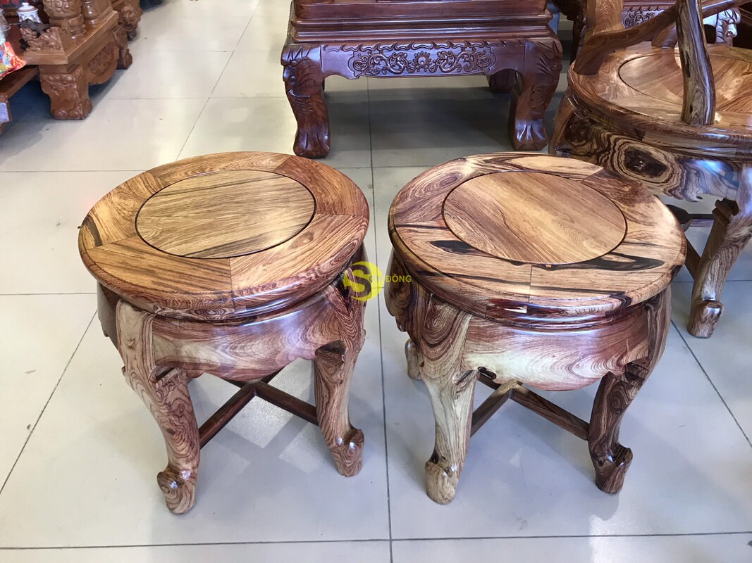 Bộ bàn ghế móc thúng tròn gỗ cẩm lai 7 món BBG234 (Ảnh 3)