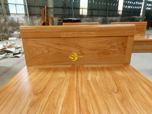 Giường ngủ gõ đỏ hoa văn 1.6m giá rẻ GGD003 - Hình ảnh 5