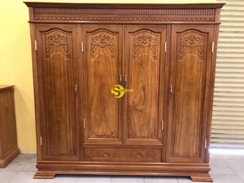 Tủ quần áo gõ đỏ TQA250