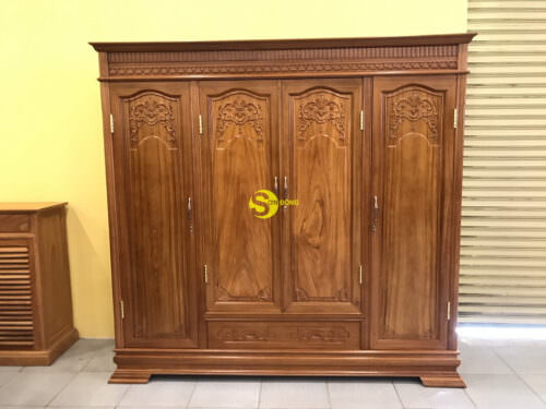 Tủ quần áo gõ đỏ TQA250