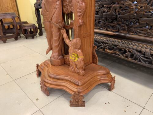 Đồng hồ gỗ hương đá cô gái DH25 - Ảnh 9