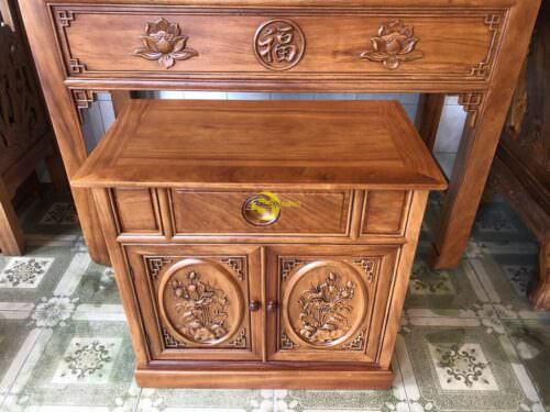 Bộ bàn thờ chung cư hoa sen 1.53m SD119 - Hình ảnh 8