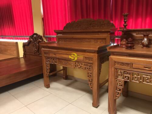 Bàn thờ chung cư nhị cấp hoa sen 1.53m SD535 - Hình ảnh 4