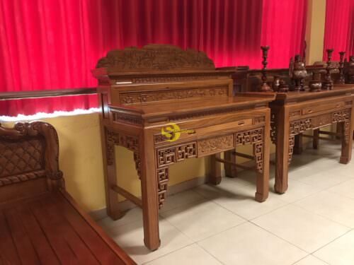 Bàn thờ chung cư nhị cấp hoa sen 1.53m SD535 - Hình ảnh 8