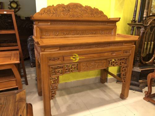 Bàn thờ chung cư nhị cấp hoa sen 1.27m SD536 - Ảnh 2