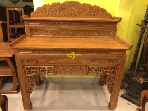 Bàn thờ chung cư nhị cấp hoa sen 1.27m SD536 - Ảnh 3