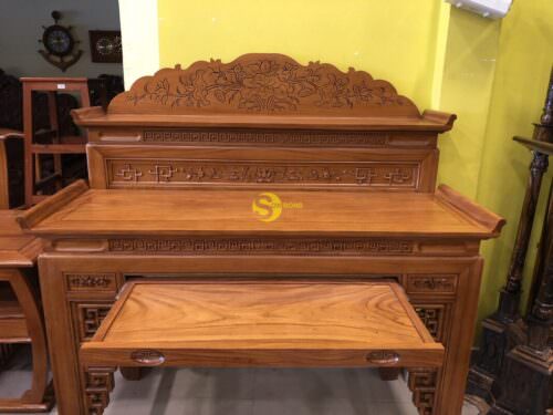 Bàn thờ chung cư nhị cấp hoa sen 1.27m SD536 - Ảnh 6