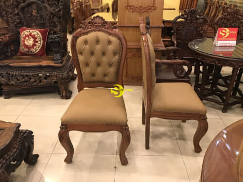 Bộ bàn ghế cổ điển gỗ gõ đỏ bọc nêm BBA2348T