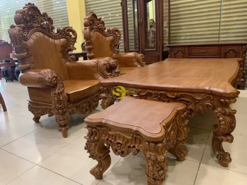 Bộ sofa hoàng gia cổ điển 6 món tựa liền VIP BBG3533