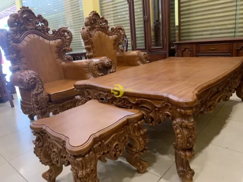 Bộ sofa hoàng gia cổ điển 6 món tựa liền VIP BBG3533