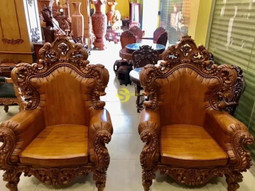 Bộ sofa hoàng gia cổ điển 6 món tựa liền VIP BBG3533