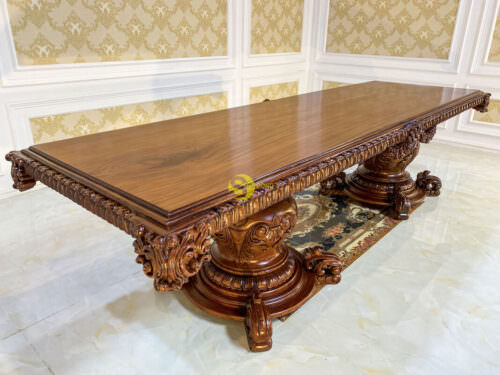 Mặt Bàn ăn cổ điển phong cách hoàng gia nguyên khối MBA121 - Hình ảnh 3