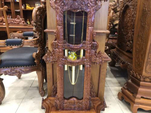Đồng hồ gỗ hương tứ linh nhỏ DH04A - Hình ảnh 7