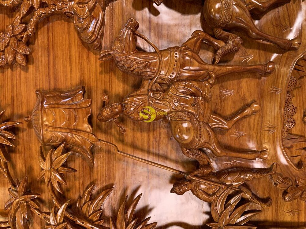 Tranh vinh quy bái tổ gỗ hương TVQBT257 35 TVQBT257 4