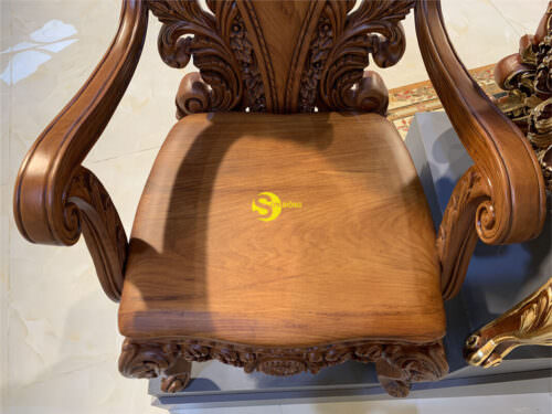 Ghế ăn hoàng gia Louis gỗ gõ đỏ GA088A