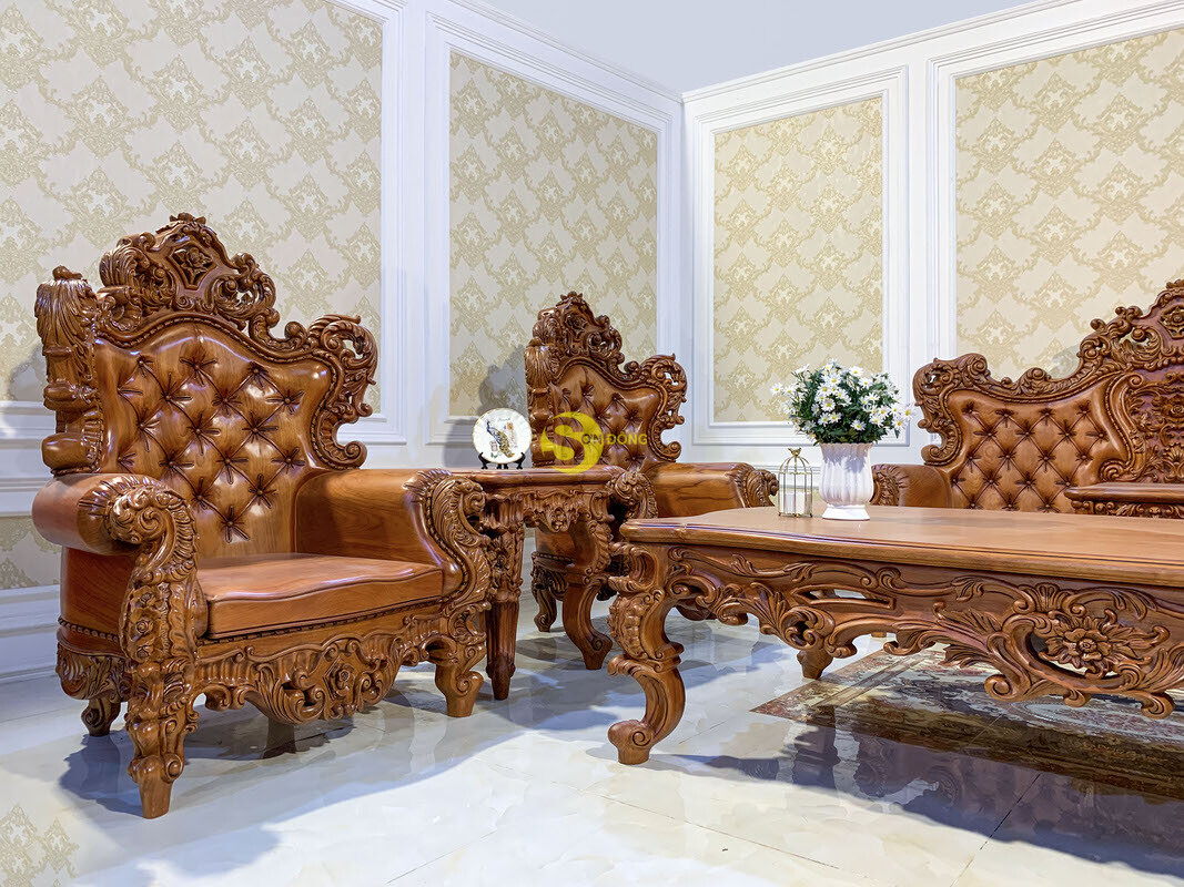 Bộ Sofa Gỗ Hoàng Gia LUXURY Sơn Đông | Phiên bản giới hạn | BBG586