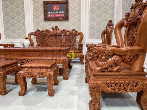 Bàn Ghế Phòng Khách Hương Đá Nghê Đỉnh VIP BBG241 - Ảnh 6