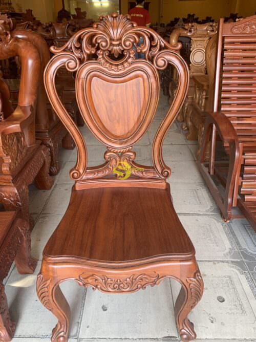 Ghế ăn hoàng gia luois tựa tim gõ đỏ GA39 - Ảnh 6