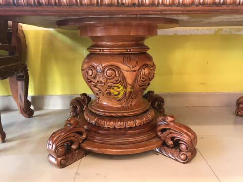 Mặt bàn ăn cổ điển gõ đỏ nguyên khối MBA11SD - Hình ảnh 5