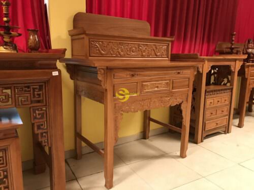 Bàn thờ nhị cấp gõ đỏ chạm rồng 1.54 X 81 - SD316 - Hình ảnh 4