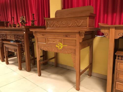 Bàn thờ nhị cấp gõ đỏ chạm rồng 1.54 X 81 - SD316 - Hình ảnh 2