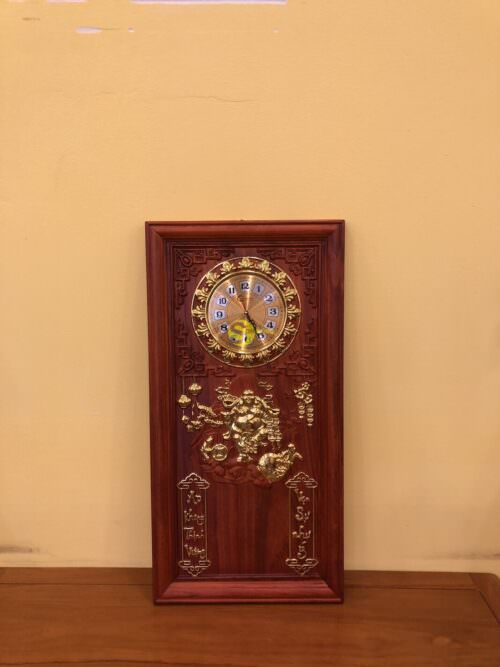 Đốc lịch đồng hồ gỗ hương di lặc hoan hỉ 81*41 - DLD002 - Hình ảnh 3