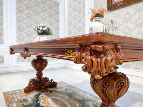 Bàn ăn hoàng gia Louis Filda nguyên tấm BA029