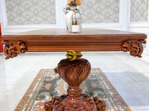 Bàn ăn hoàng gia Louis Filda nguyên tấm BA029