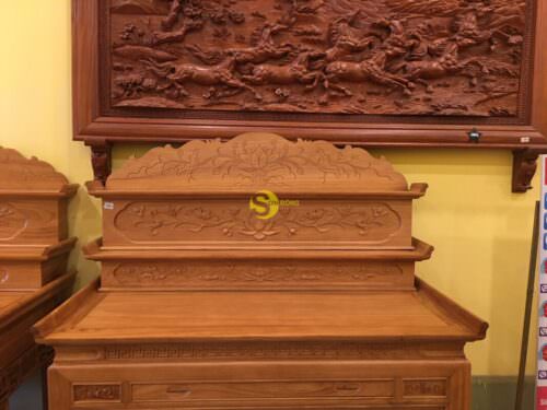 Bàn thờ chung cư tam cấp hoa sen 1.53m SD545 - Hình ảnh 6