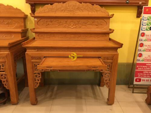 Bàn thờ chung cư tam cấp hoa sen 1.53m SD545 - Hình ảnh 4