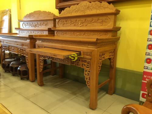 Bàn thờ chung cư tam cấp hoa sen 1.53m SD545 - Hình ảnh 2