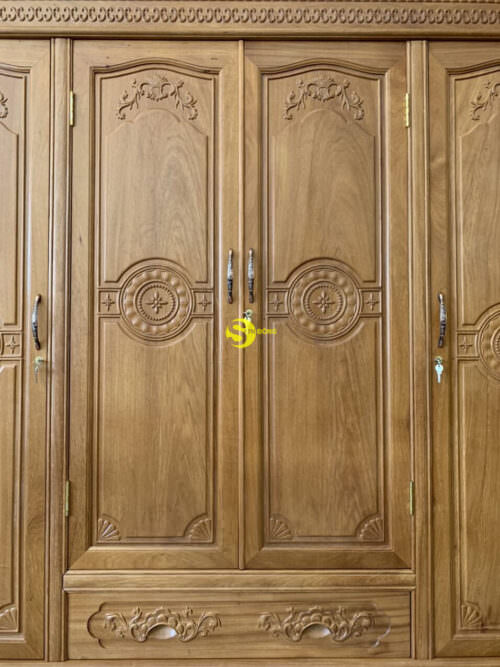Tủ quần áo gỗ gõ đỏTQA31
