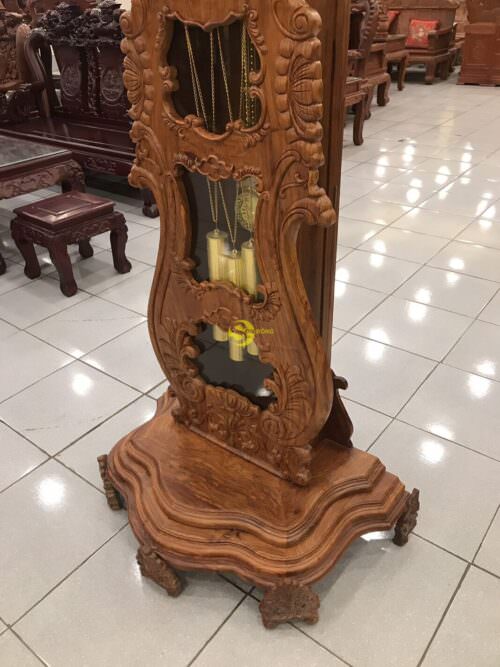 Đồng hồ cây đàn lớn gỗ hương - DHNHN122 - Hình ảnh 8