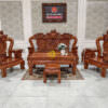 Bàn Ghế Gỗ Hương Đá Nghê Đỉnh Long Phụng 6 Món Tay 12 - BBG279