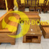 Bộ Sofa Góc Gõ Đỏ Thanh Lịch 5 món BBG014 Giá Tốt