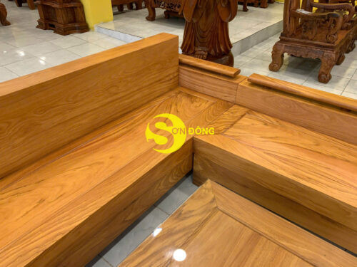 Bộ Sofa Góc Gõ Đỏ Thanh Lịch 5 món BBG014 Giá Tốt - Hình ảnh 2