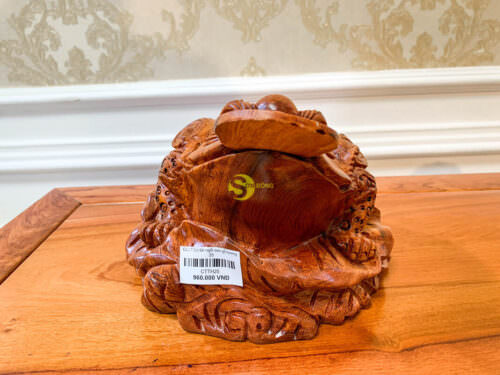 Cóc thần tài ngồi sen gỗ hương 25 - CTTH25 6 CTTH25 2