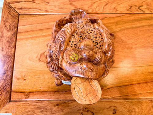 Cóc thần tài ngồi sen gỗ hương 25 - CTTH25 5 CTTH25 3