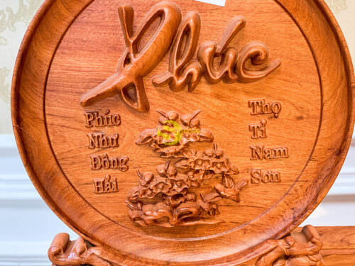 Đĩa chữ phúc gỗ hương 30 - DCP30 6 DCP30 2