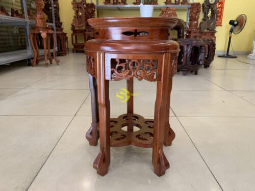 Đôn trang trí gỗ hương tròn cao 50 - DG019 - Hình ảnh 4
