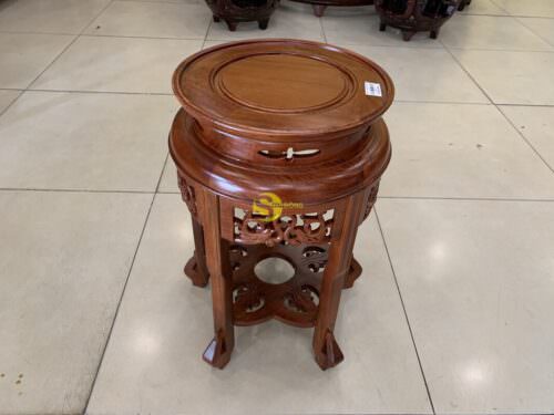 Đôn trang trí gỗ hương tròn cao 50 - DG019 - Hình ảnh 3
