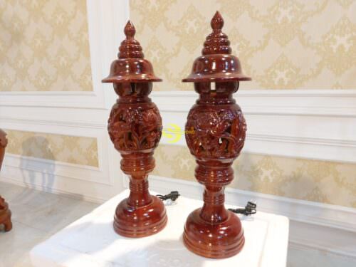 Đèn Tổ Ong gỗ hương 48 - DTO048 5 DTO048 3