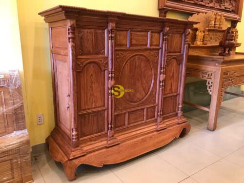 Tủ thờ hương đá 13 ô trám 1.76m SD137 - Hình ảnh 6