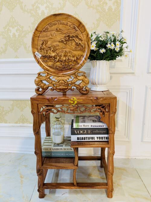 Đĩa bát mã gỗ hương DBM35 - Ảnh 3