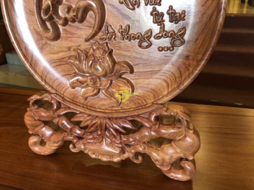 Đĩa chữ tâm gỗ hương 35 DCT35 - Ảnh 6
