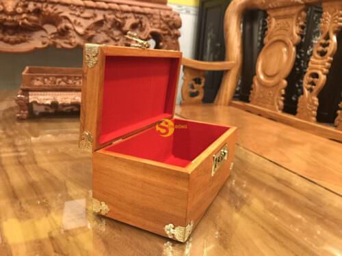 Hộp đựng trang sức gỗ hương đá thuận buồm xuôi gió HTS02 - Hình ảnh 4