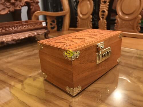 Hộp đựng trang sức gỗ hương đá thuận buồm xuôi gió HTS02 - Hình ảnh 3