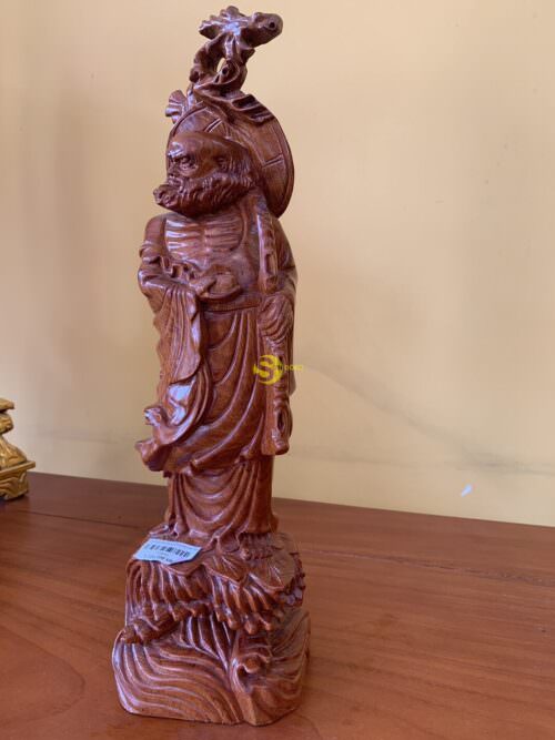 Tượng đạt ma gỗ hương 40cm TDM40 - Hình ảnh 4