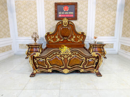 Combo phòng ngủ cổ điển dát vàng Noble - Hình ảnh 15