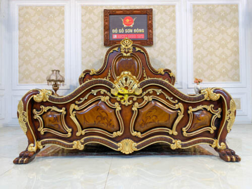 Combo phòng ngủ cổ điển dát vàng Noble - Hình ảnh 5